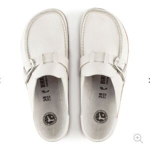 Birkenstock Buckley- White leather clog- worn a few times
